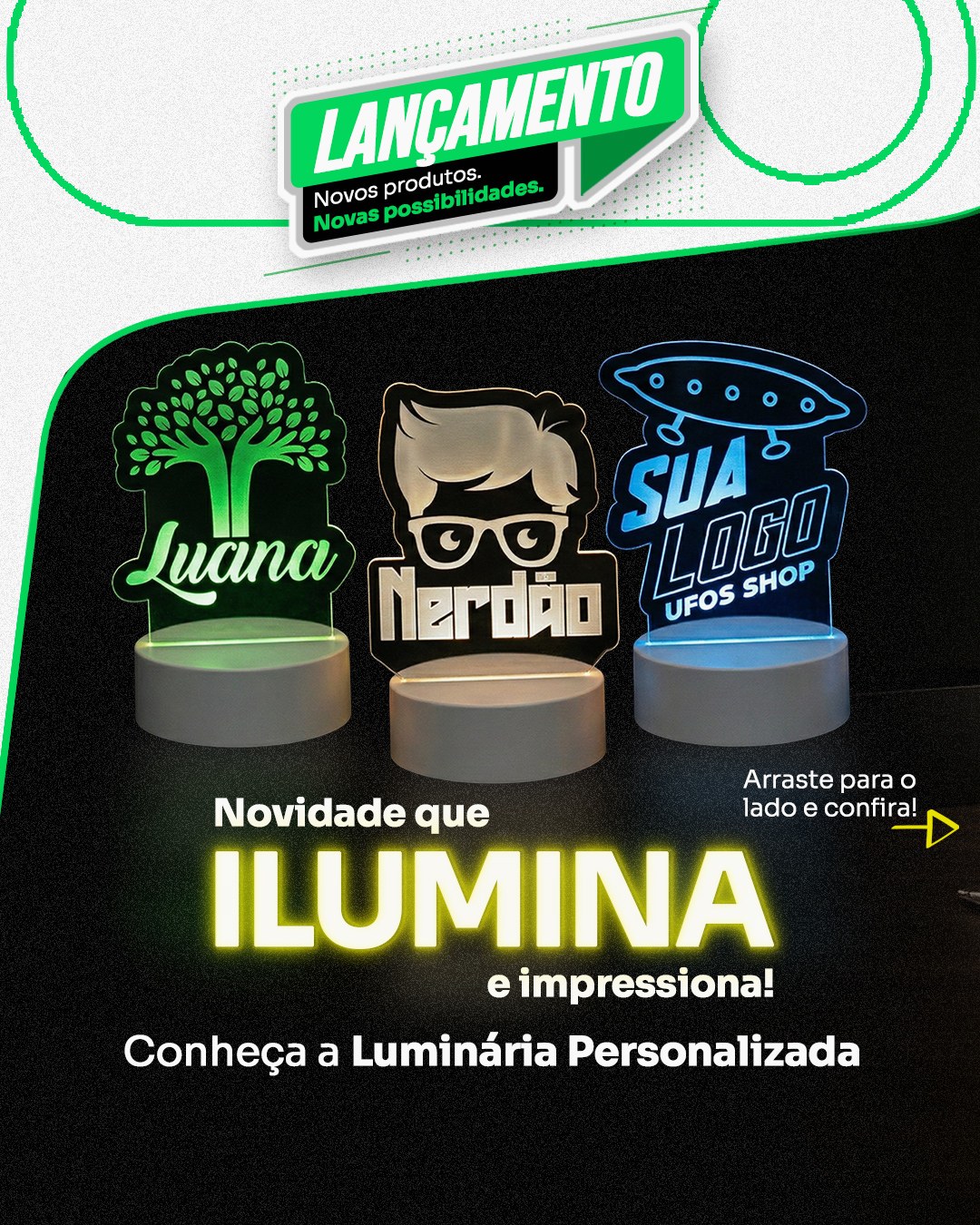 Luminária personalizada — design