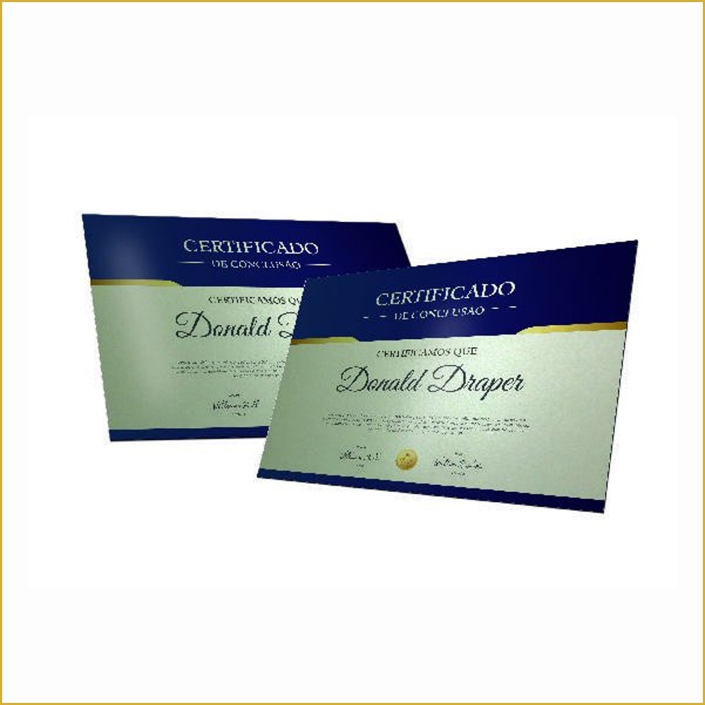 Certificados — PERO PLUS - 300g — 420 x 300 — Cor 4X0 (50 unids.)