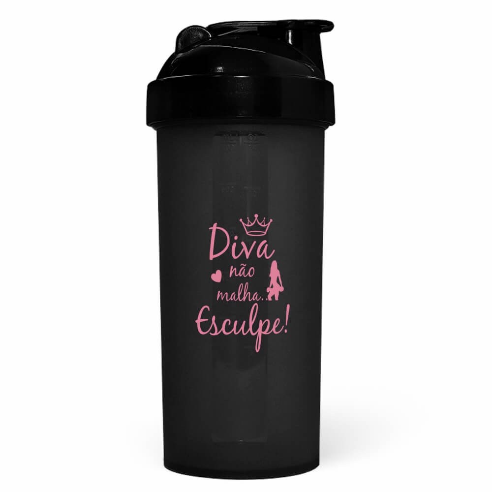 Coqueteleira Para Academia — COQUETELEIRA EM PP - 500ML - IMPRESSÃO SILK - TRANSLÚCIDO - 10g — 255 x 80 — Cor 1X1