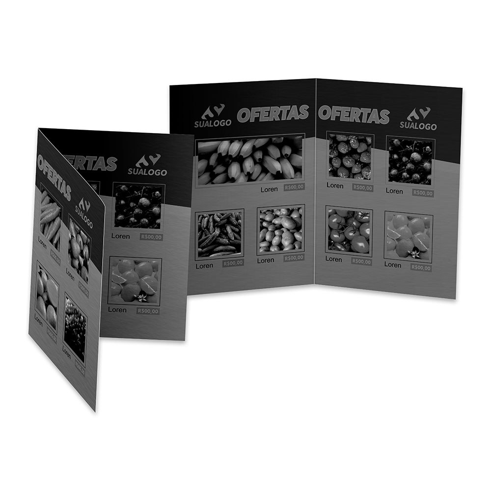 Encarte, Tablóides E Jornal — COUCHE BRILHO - 70g — 300 x 500 — Cor 4X4