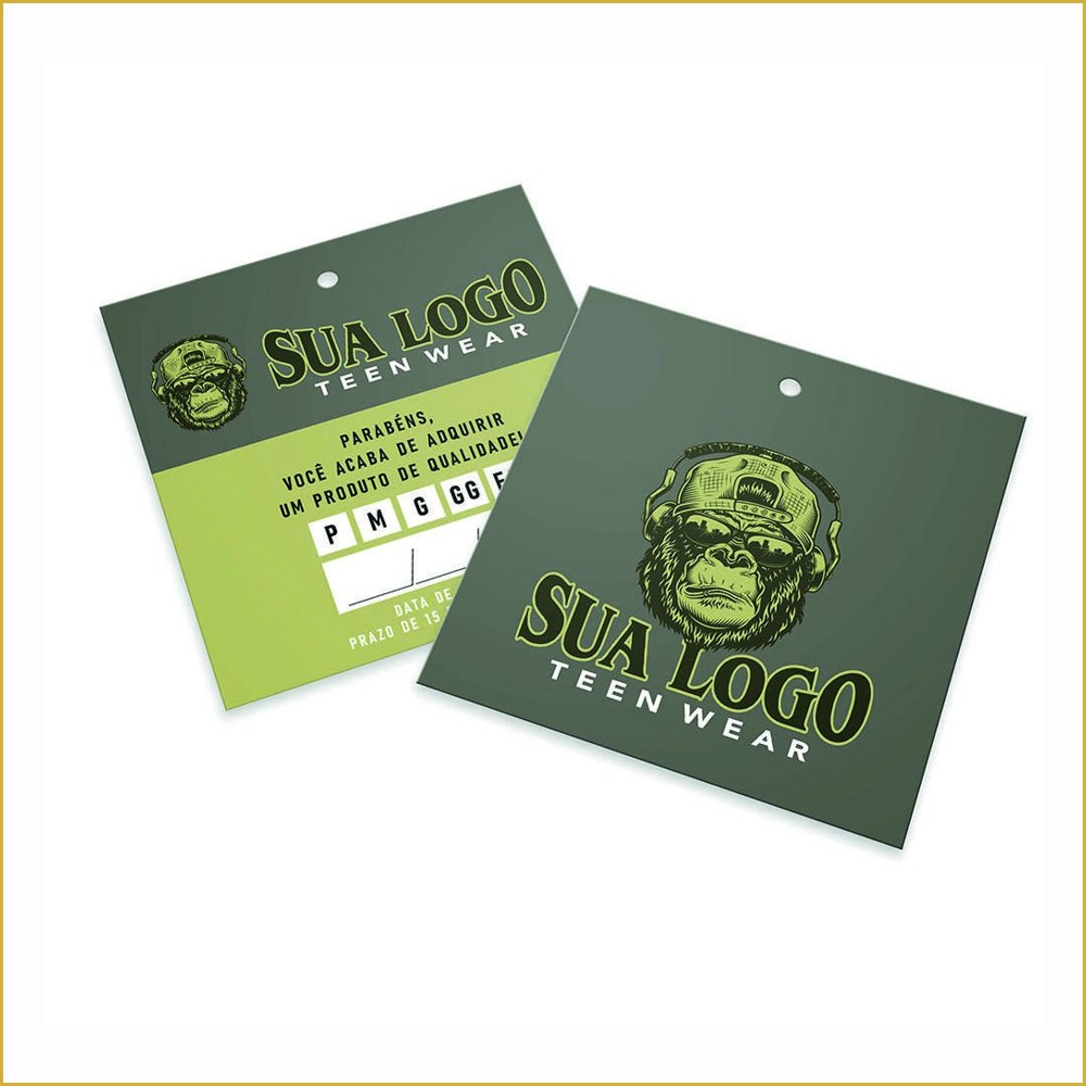 Tags — PAPEL KRAFT - TAG - 250g — 91 x 153 — Cor 4X0 (50 unids.)