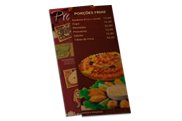 [CR44V10C] Cardapios — Cardapios personalizados — 4 páginas com dobra — Kraft 250g (210x300mm · Impressão 1×1 · 10 un. · CR44V10C)