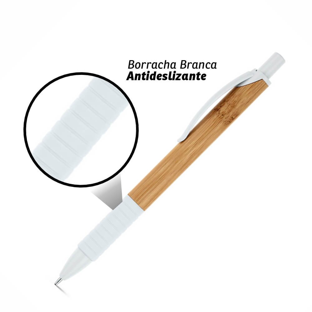 Canetas promocionais — Sem personalizacao — Ecologica com corpo de bambu