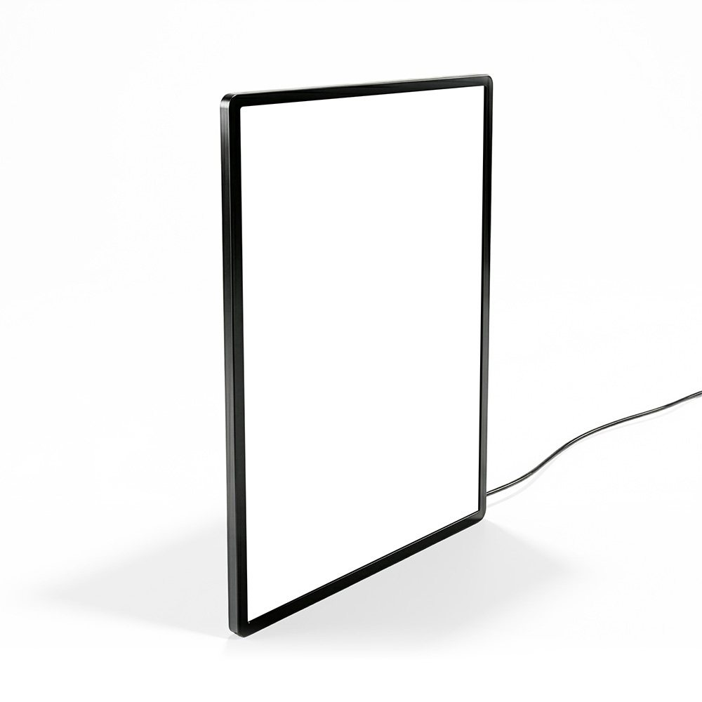 Linha de atacado — Quadro iluminado — Estrutura de aluminio vidro e led branco