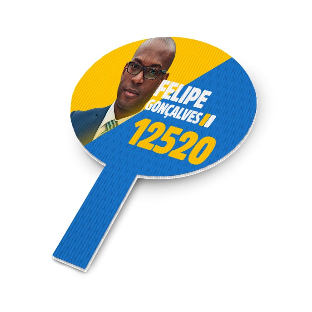 [ELEI0775] Eleicoes 2026 — Placa pirulito (Polionda 3mm · Impressão 4×0 · 05 un. · 310 x 410 · ELEI0775)