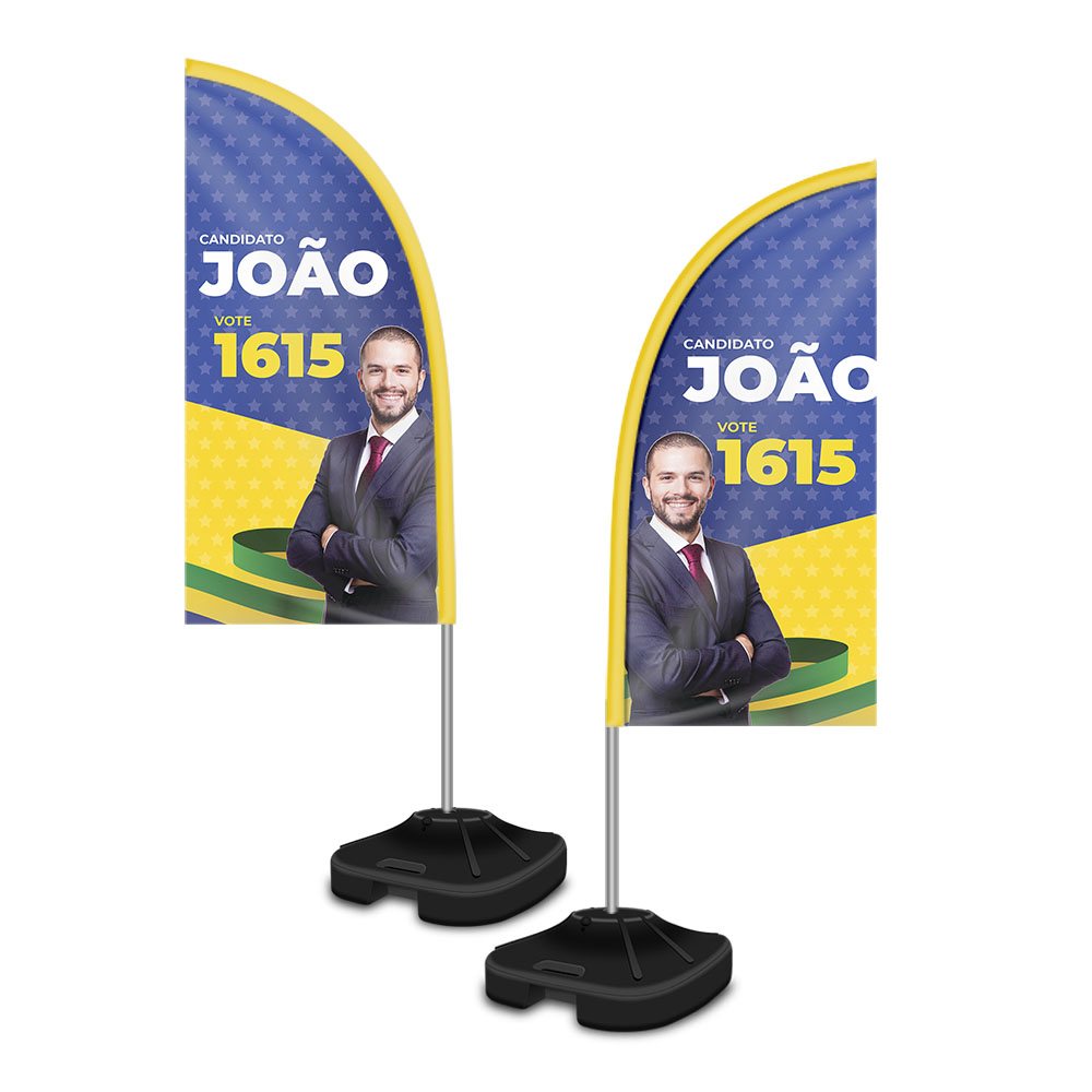 Eleicoes 2026 — Wind banner — Kit completo — Tecido oxford — Modelo faca