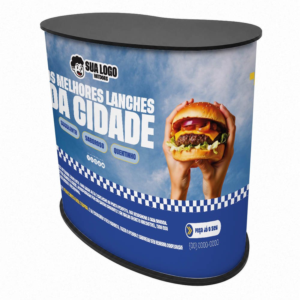 [COM0053] Balcoes pdv quiosques e expositores — Balcao e pdv (Polionda e mdf · 910x940mm · Impressão 4×0 · 10 un. · COM0053)