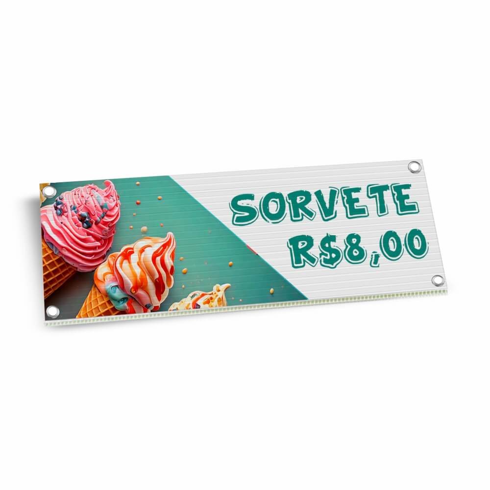 Placas — Placa imobiliaria — Polionda 4mm — Sem verniz — 400x120mm