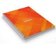 Agendas cadernos e apostilas — Caderno — Impressão digital — Capa papel parana 2mm e miolo AP 75g — Miolo personalizado — Sem verniz