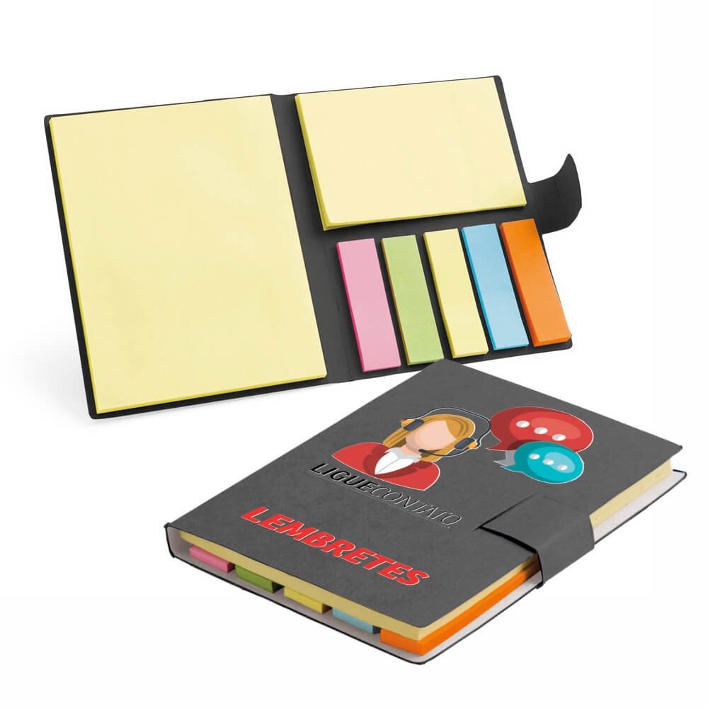 Bloco de post it — Preto — 105x80mm