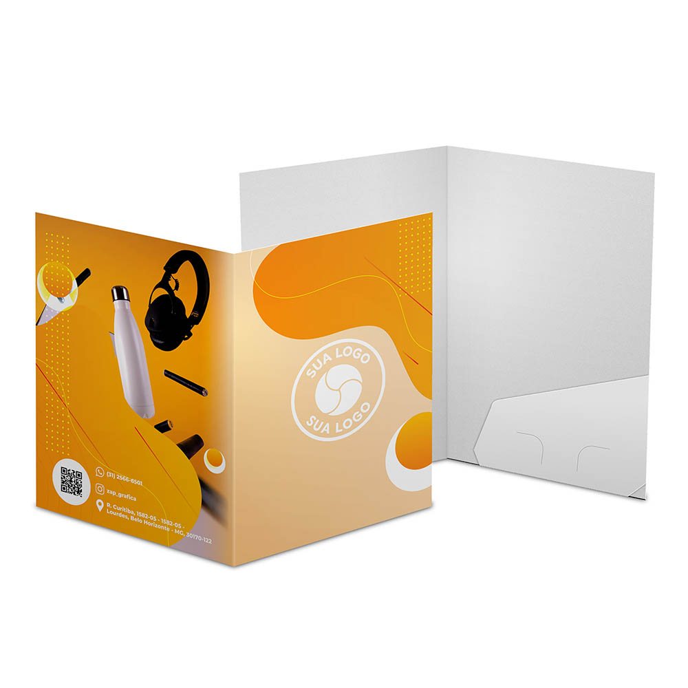 [PD06C1] Pastas — Couche 250g — Bolsa colada sem impressão — Sem verniz (Impressão 4×0 · 05 un. · 480 x 330 · PD06C1)