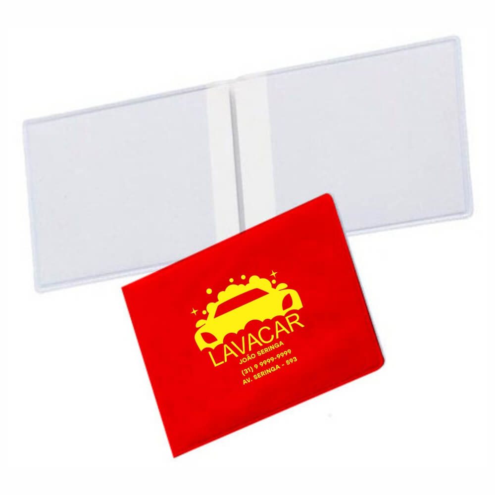 Porta documentos — Duplo — Horizontal — Vermelho