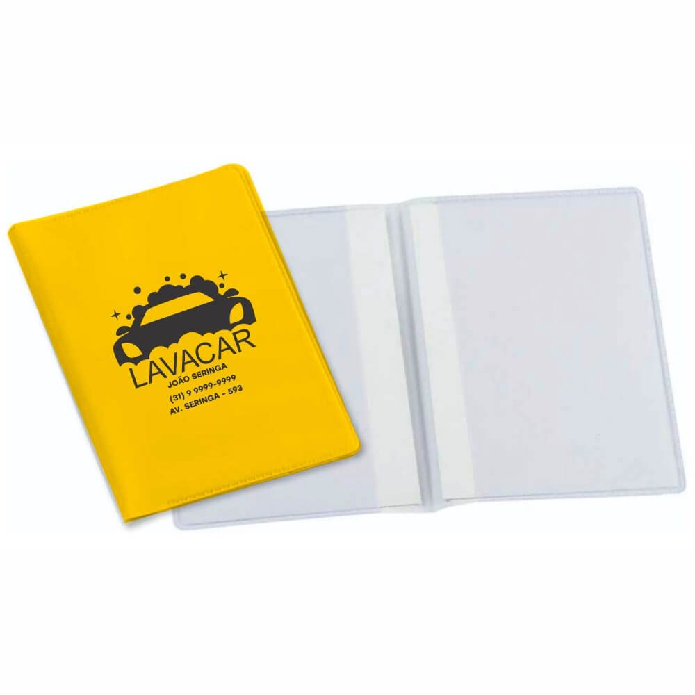 [CONDO0008] Porta documentos — Duplo — Vertical — Amarelo (Impressão 1×0 · 100 un. · 182 x 122 · CONDO0008)