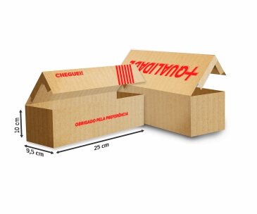 [CX1000P2] Caixas e embalagens — Caixas personalizadas — Caixas para cartao — Papelao ondulado 340g — Personalizada (Para 1000 cartoes · Impressão 1×0 · 100 un. · 420 x 500 · CX1000P2)