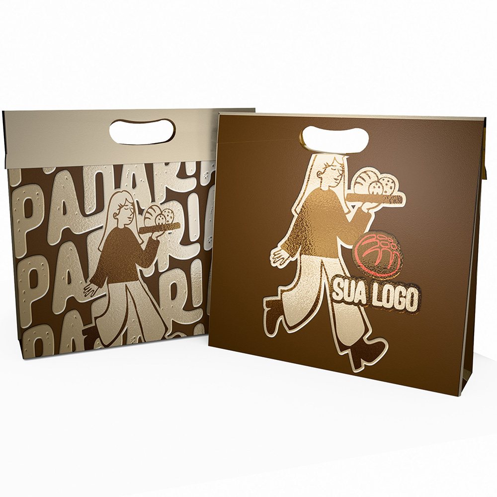 Sacolas — Duplex 210g — Branco com verniz localizado