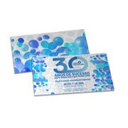 [CB1HS50C] Convites — Basico — Couche 300g — Hot stamping — Lam fosca fv e hotstamping frente (210x150mm · Impressão 4×4 · 50 un. · CB1HS50C)