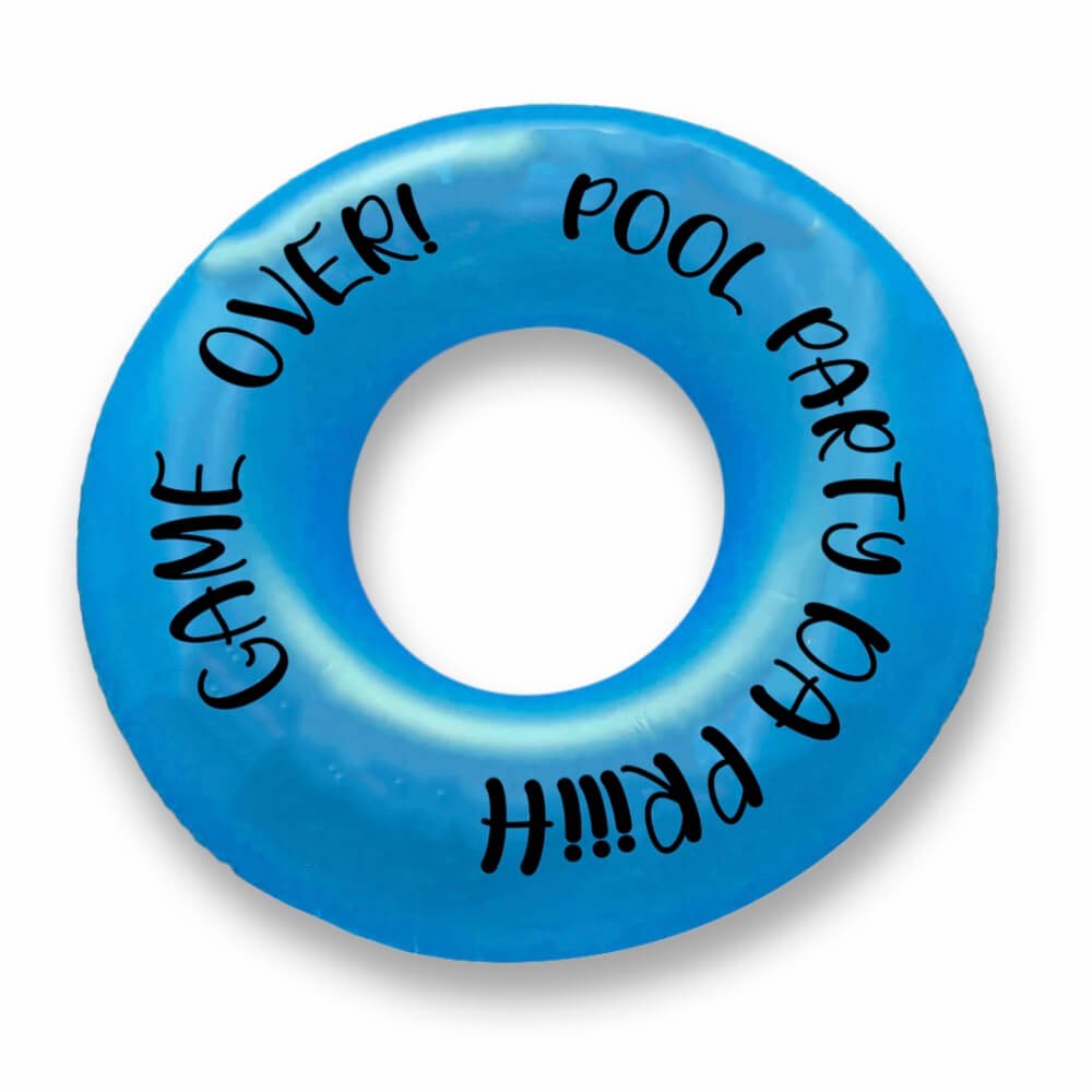 [FUN0026] Boia personalizada decorativa — Boia de PVC redonda (Azul · Impressão 1×0 · 900 x 900 · FUN0026)