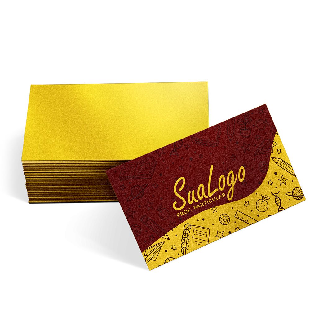 [GLD40250] Cartoes de visita — Papeis especiais — Gold master 300g — Sem verniz (Impressão 4×0 · 240 un. · 91 x 51 · GLD40250)