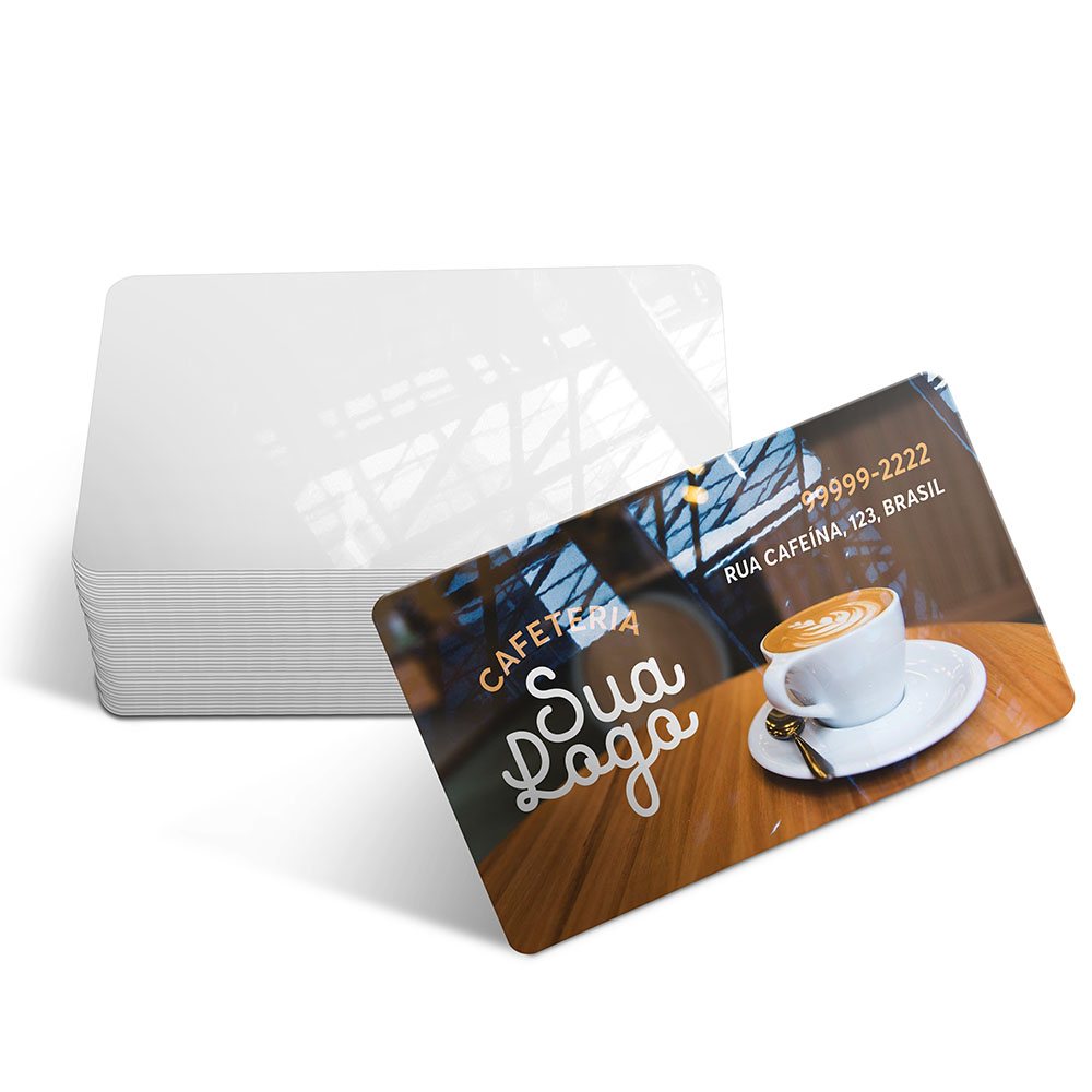 [PVC002C] Cartoes de visita — PVC 050mm premium — Branco (Impressão 4×0 · 120 un. · 91 x 53 · PVC002C)