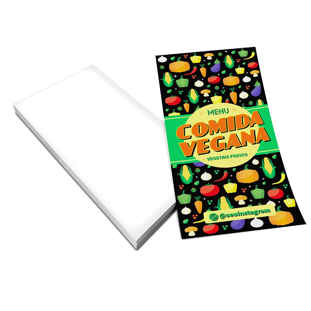 Panfletos flyers e folhetos — Couche 115g — Sem verniz — 100x200mm