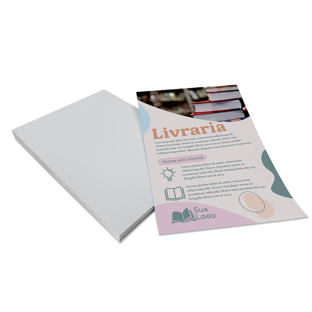[PA65G16C] Panfletos flyers e folhetos — Couche 70g — Sem verniz — 200x300mm (Impressão 4×0 · 1000 un. · 200 x 300 · PA65G16C)