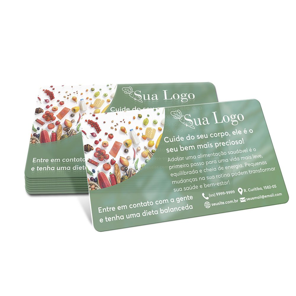 Postais — PVC 030mm — Translucido com tinta branca