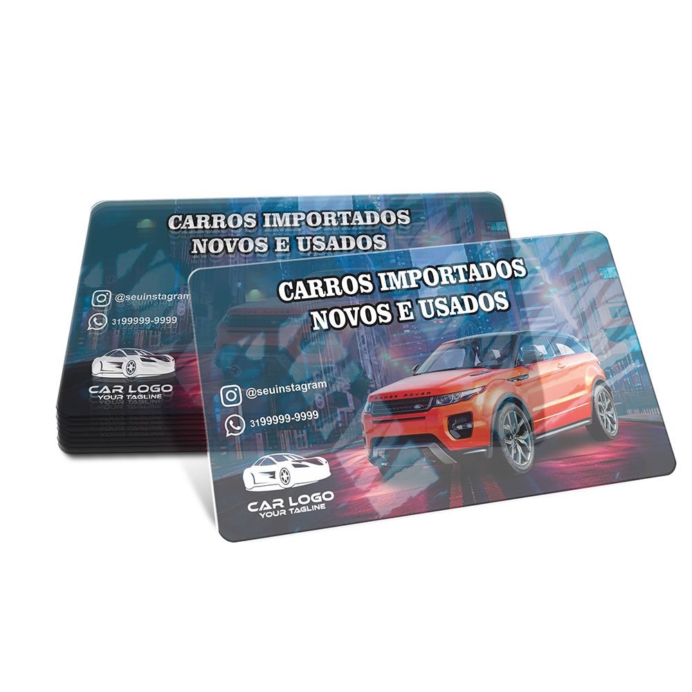 Postais — PVC 030mm — Transparente com tinta branca