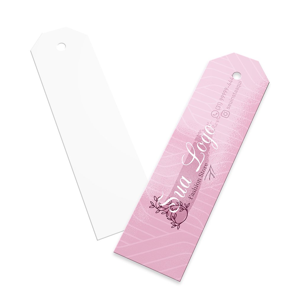 Tags — Tags especiais — Couche 250g — Verniz UV — Verniz UV total frente — 91x25mm