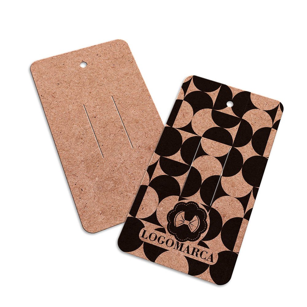 Tags — Tags especiais — Kraft 250g — Sem laminacao e sem verniz — Sem verniz — 91x51mm