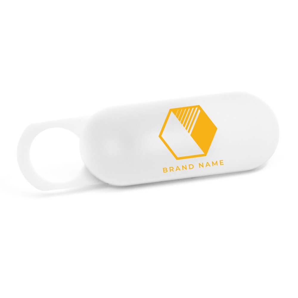 [GIFT1471] Acessórios para computadores — Protetor de webcam (Branco · Impressão 4×0 · 05 un. · 20 x 6 · GIFT1471)