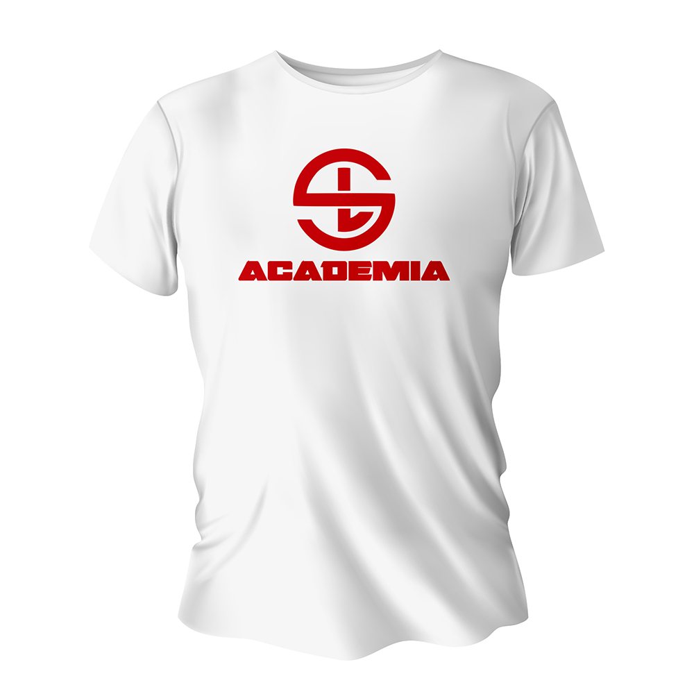 Linha vestuário — Camisas agasalhos e jaquetas — Camisas — Modelo tradicional — Algodao — Impressão silk — Tamanho a4 210x300mm — Camisa branca