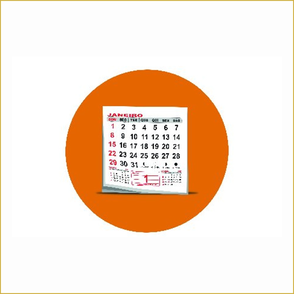 Calendários E Folhinhas 2027 — COUCHE BRILHO - DIGITAL - 250g — 196 x 270 — Cor 4X0